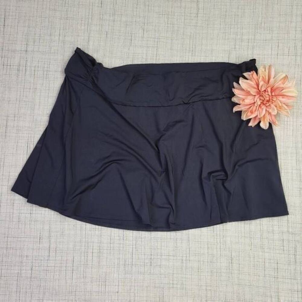 Lands End Women's Chlorine Resistant Swim Skirt Black Size 3X